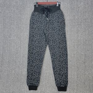 Victorias Secret Jogger Sweatpants Womens XS Gray Black Animal Print Lounge